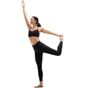 Athleta Salutation Stash Black High Rise 7/8 Leggings Sz M